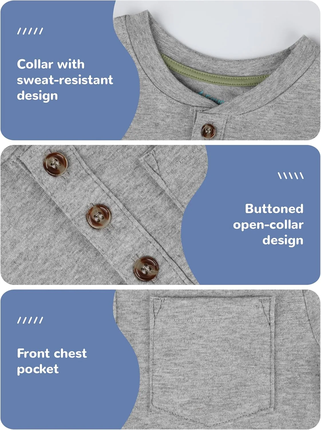 4 Pack Toddler Boys Shirts Toddler Boys Short Sleeve Cotton T Shirts Henley Pocket T-Shirt Tops Tee for Little Kids