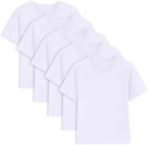 5 Pack Cotton Boys Kids Tshirts Short Sleeve Summer Tops Clothes Tee Shirts for Toddlers(Age 2-12)