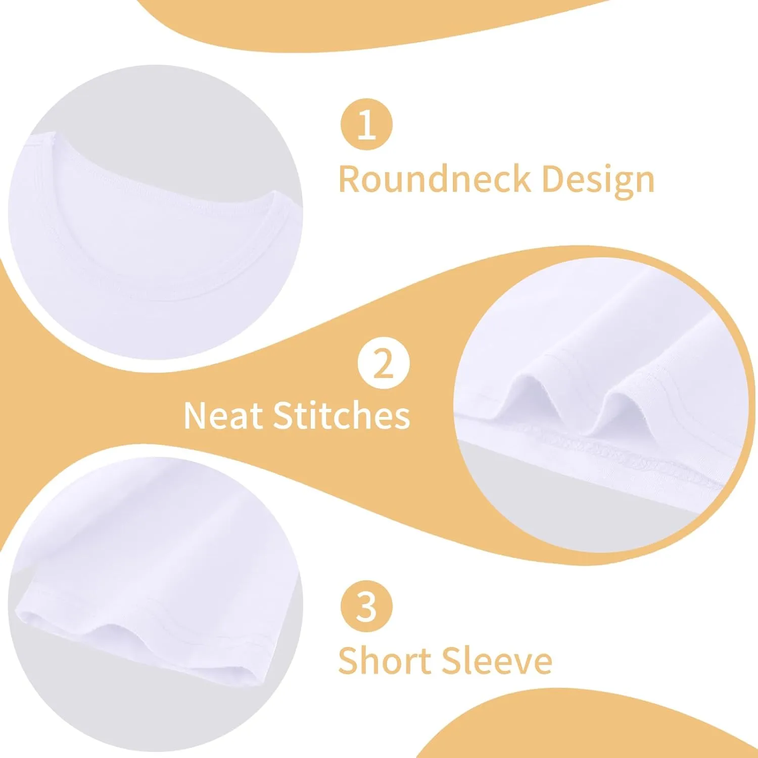 5 Pack Cotton Boys Kids Tshirts Short Sleeve Summer Tops Clothes Tee Shirts for Toddlers(Age 2-12)
