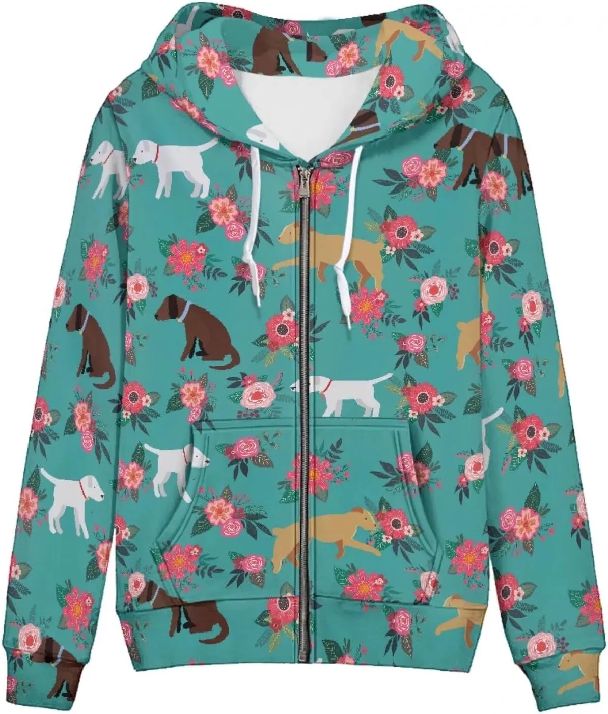 Agoviwo Cute Graphic Zip up Hoodie Women Thin Sweatshirt Tunic Y2k Hoodie Lightweight Workout Hoodie Tunic for Spring