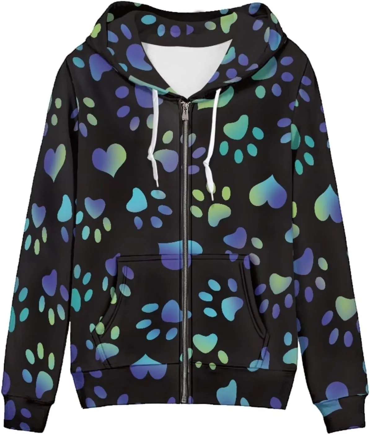 Agoviwo Cute Graphic Zip up Hoodie Women Thin Sweatshirt Tunic Y2k Hoodie Lightweight Workout Hoodie Tunic for Spring