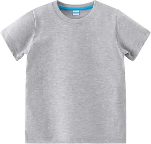 AIWUHE Toddler T Shirts Cotton Summer Tshirts Boys Girls Basic Tee Undershirts Short Sleeve Clothes Crew Neck Shirts 2-7Y