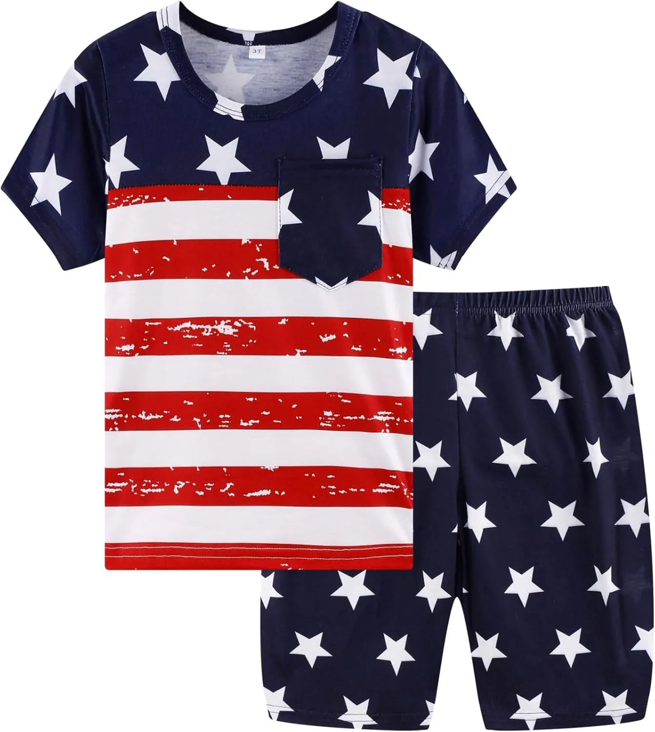 Akyzic Little Boys Pajamas 100% Cotton Pjs for Boys Toddler Monster Truck Sleepwear Short Sets Kids Summer Clothes 3-10T