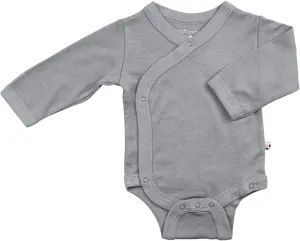 Babysoy Long Sleeve Kimono for Newborn, Infant, Unisex Baby - Cotton & Azlon - Side-Snap Baby Onesies, Long Sleeve Onesies