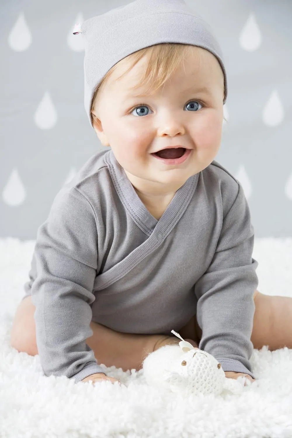 Babysoy Long Sleeve Kimono for Newborn, Infant, Unisex Baby - Cotton & Azlon - Side-Snap Baby Onesies, Long Sleeve Onesies