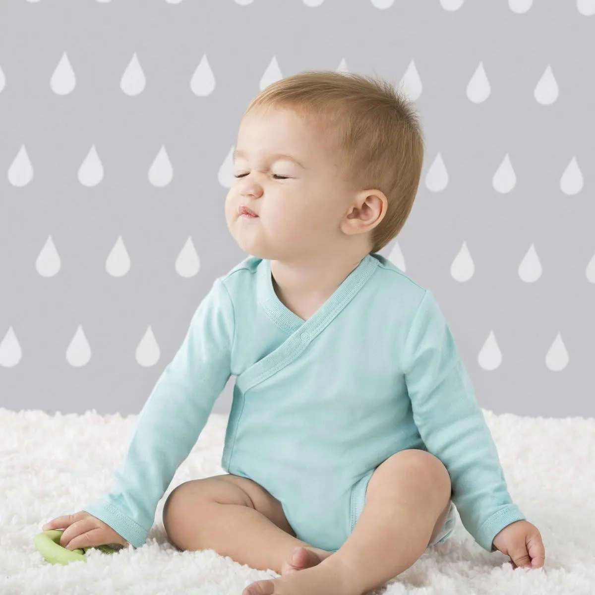Babysoy Long Sleeve Kimono for Newborn, Infant, Unisex Baby - Cotton & Azlon - Side-Snap Baby Onesies, Long Sleeve Onesies