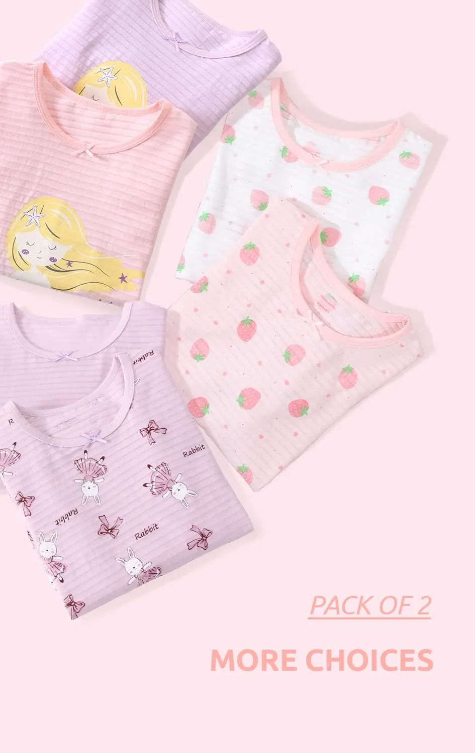 BANGSAUR Girls' Dresses, Cotton Summer Night Sleep Dress, 3-12 Years