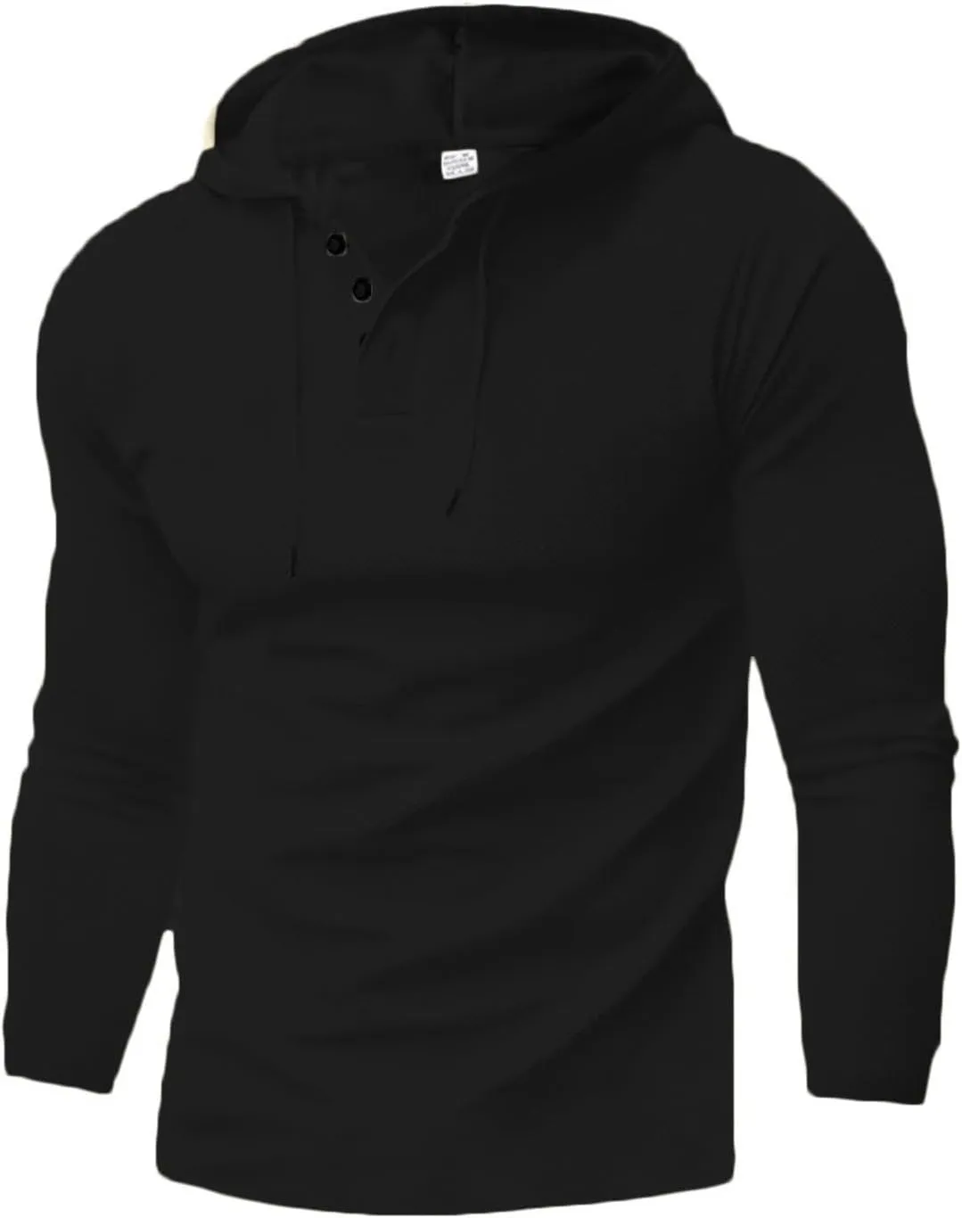 Bidobibo Thick Hoodies for Men V Neck Drawstring Pullover Hoodie Mens Fall Clothes Fashion 2024 Solid Long Sleeve Sweatshirt