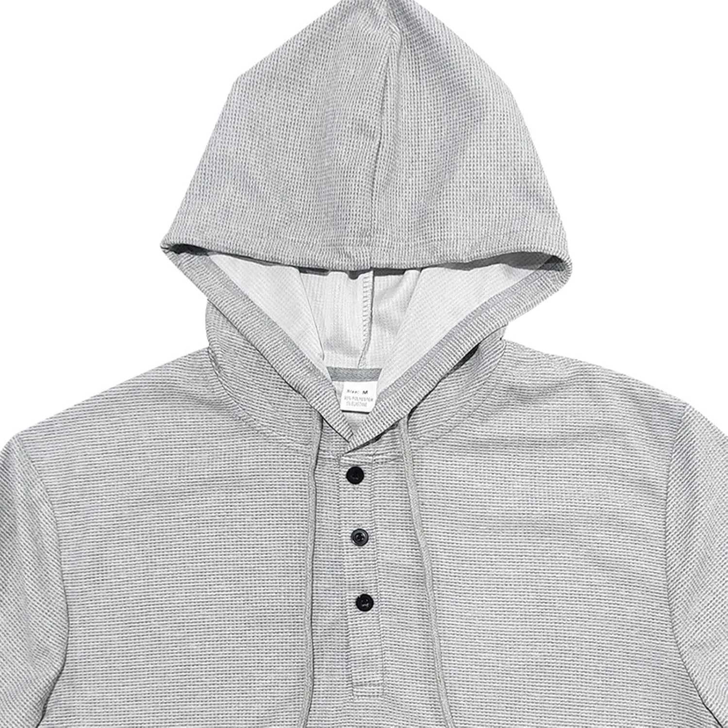 Bidobibo Thick Hoodies for Men V Neck Drawstring Pullover Hoodie Mens Fall Clothes Fashion 2024 Solid Long Sleeve Sweatshirt