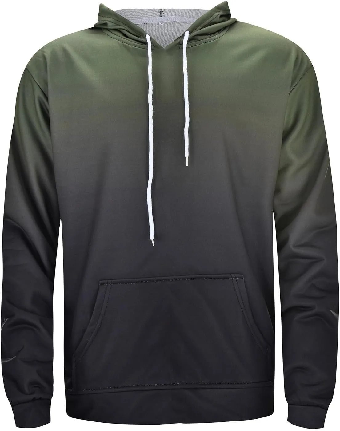 Black Hoodie Men Block Tie-Dye Drawstring Long Sleeve Hooded Pocket Sweatershirt Top Poloo Hoodie Hoodie For Men