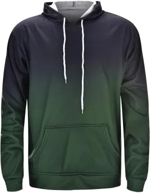 Black Hoodie Men Block Tie-Dye Drawstring Long Sleeve Hooded Pocket Sweatershirt Top Poloo Hoodie Hoodie For Men