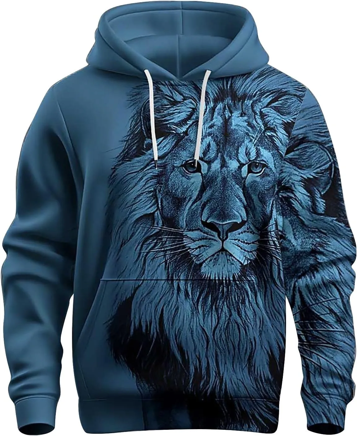 Blue Hoodie And Winter Casual Loose Solid Hooded Sweater Top Black Hoodies Men Zip Up Hoodie Men Mens Hoodie