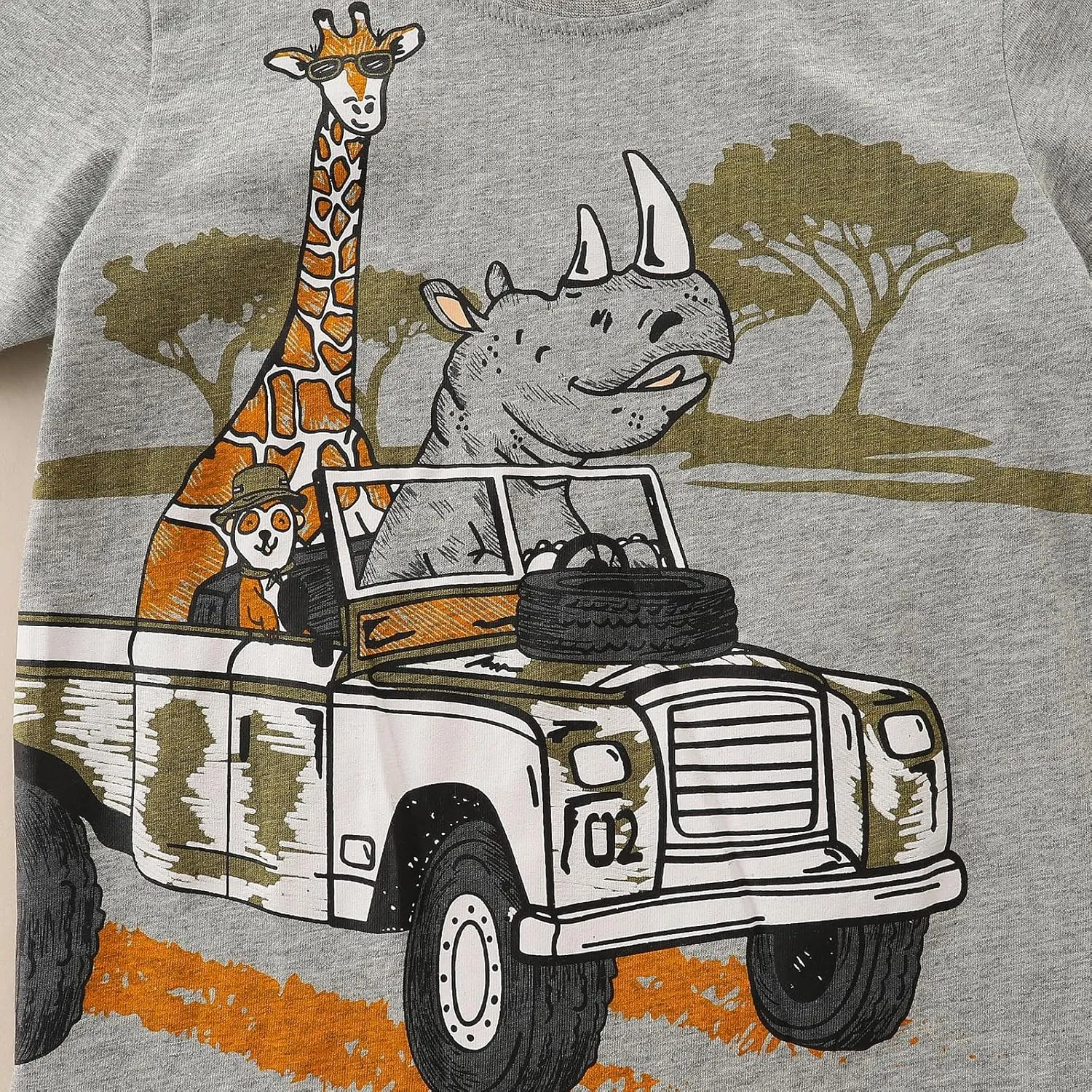 Boys T-Shirts Kids American Independence Day Shirts Toddler Boy Animal Striped Monster Truck 4th of July Top Tees