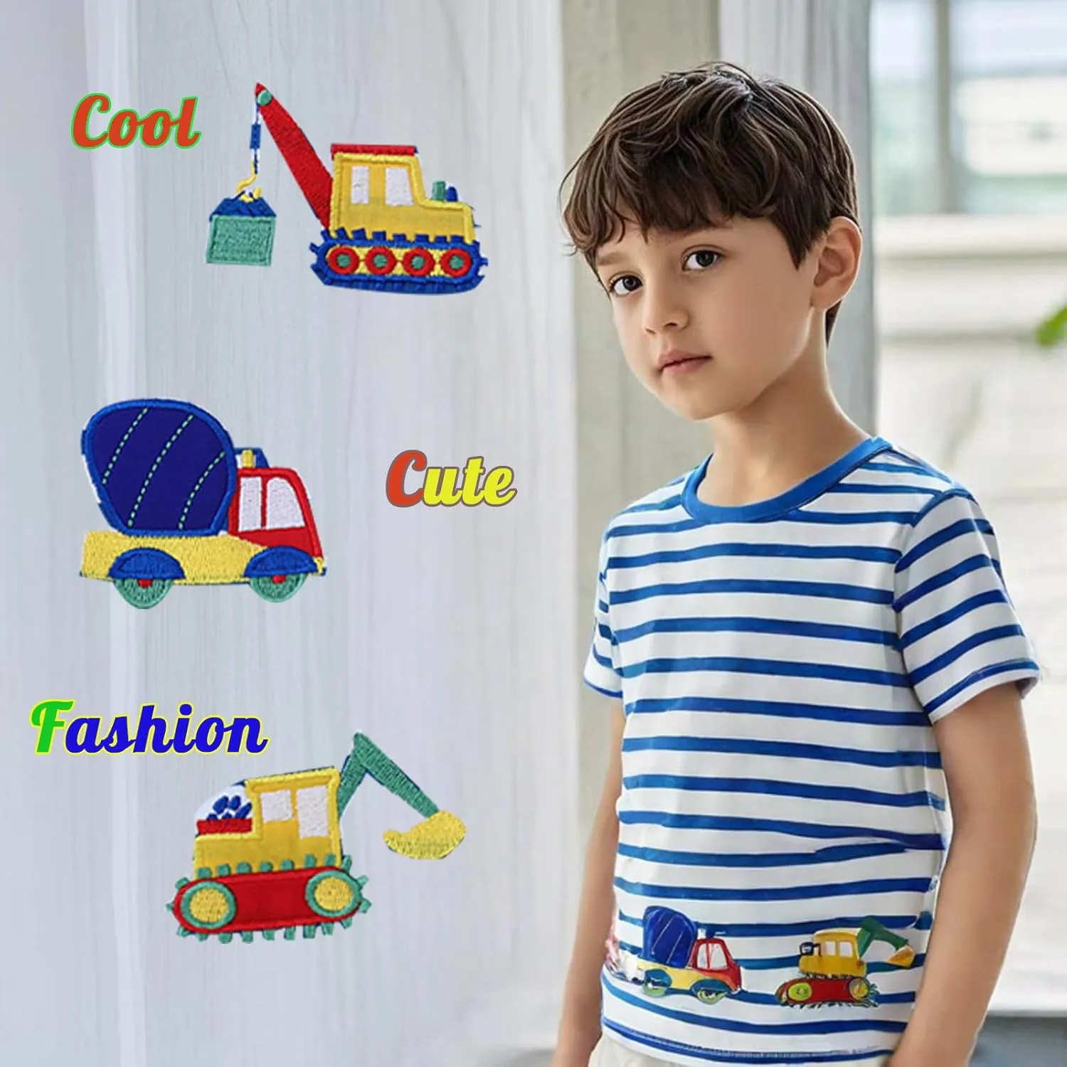 Boys T-Shirts Kids American Independence Day Shirts Toddler Boy Animal Striped Monster Truck 4th of July Top Tees