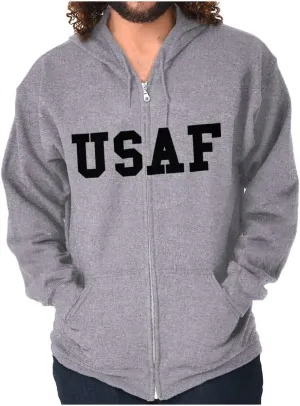 Brisco Brands United States Army Military Zip Up Hoodie Mens Womens