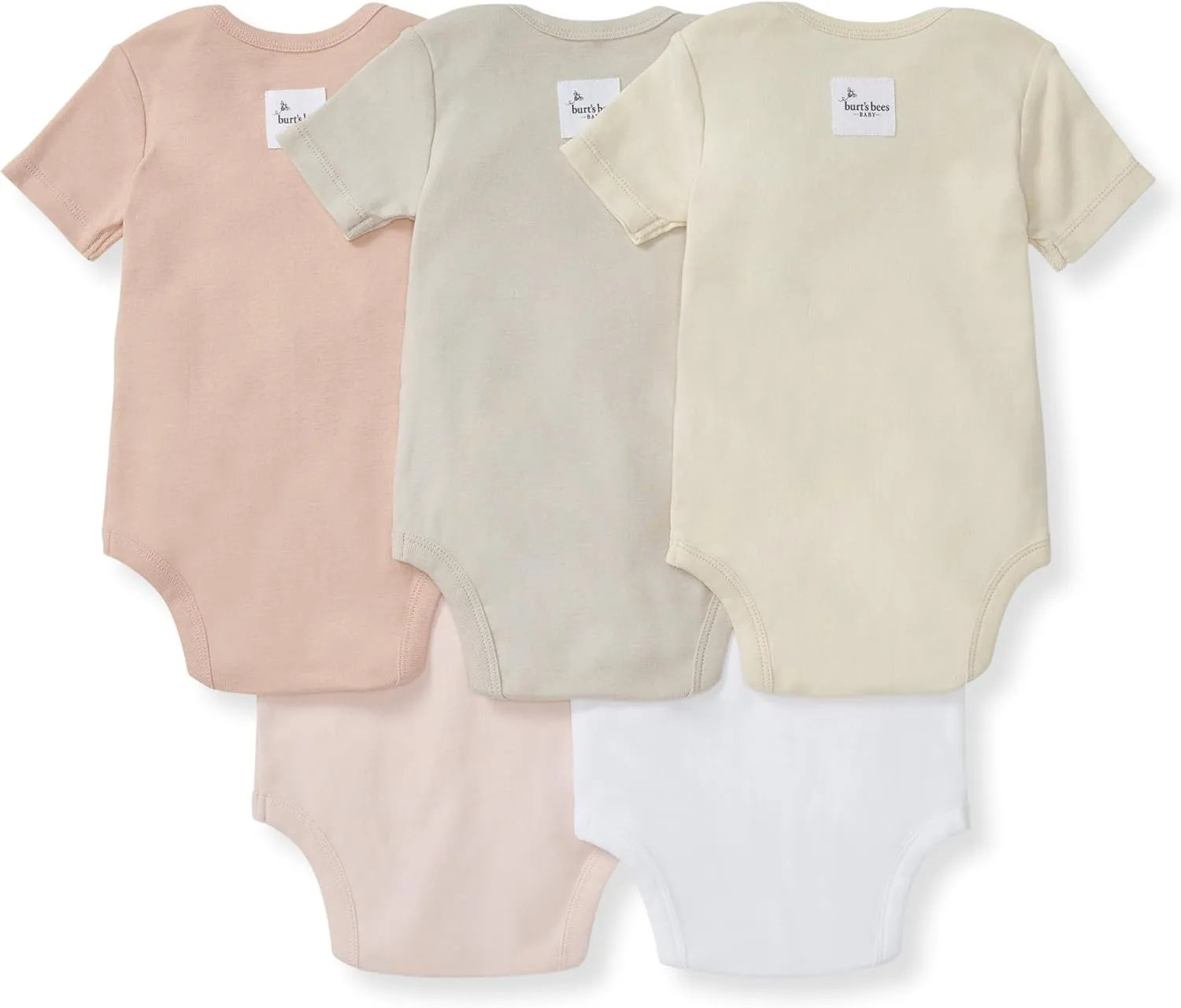 Burt's Bees Baby Unisex Baby Bodysuits, 5-pack Short & Long Sleeve One-pieces, 100% Organic Cotton Bodysuit