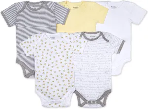 Burt's Bees Baby Unisex Baby Bodysuits, 5-pack Short & Long Sleeve One-pieces, 100% Organic Cotton Bodysuit