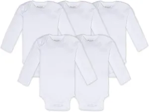Burt's Bees Baby Unisex Baby Bodysuits, 5-pack Short & Long Sleeve One-pieces, 100% Organic Cotton Bodysuit