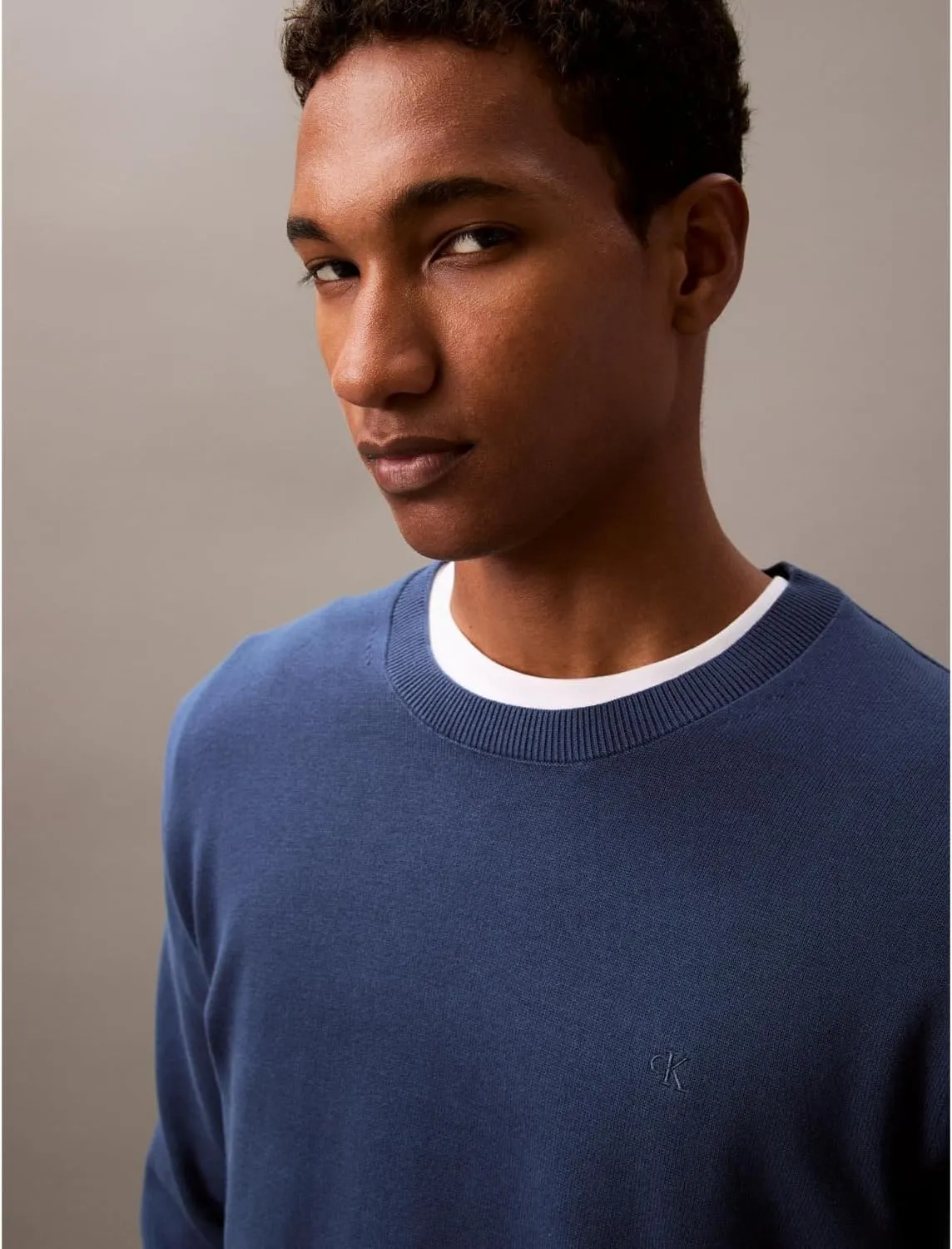 Calvin Klein Men's Smooth Cotton Crewneck Sweater