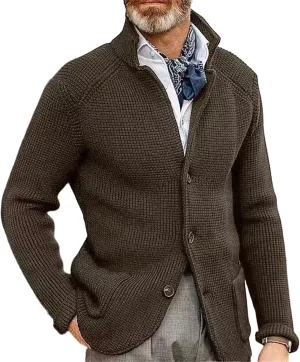 Cardigan Sweaters for Men Grandpa Sweater Vintage Fleece Jacket Button Down Shirts Oversized Thick Sweaters Trendy