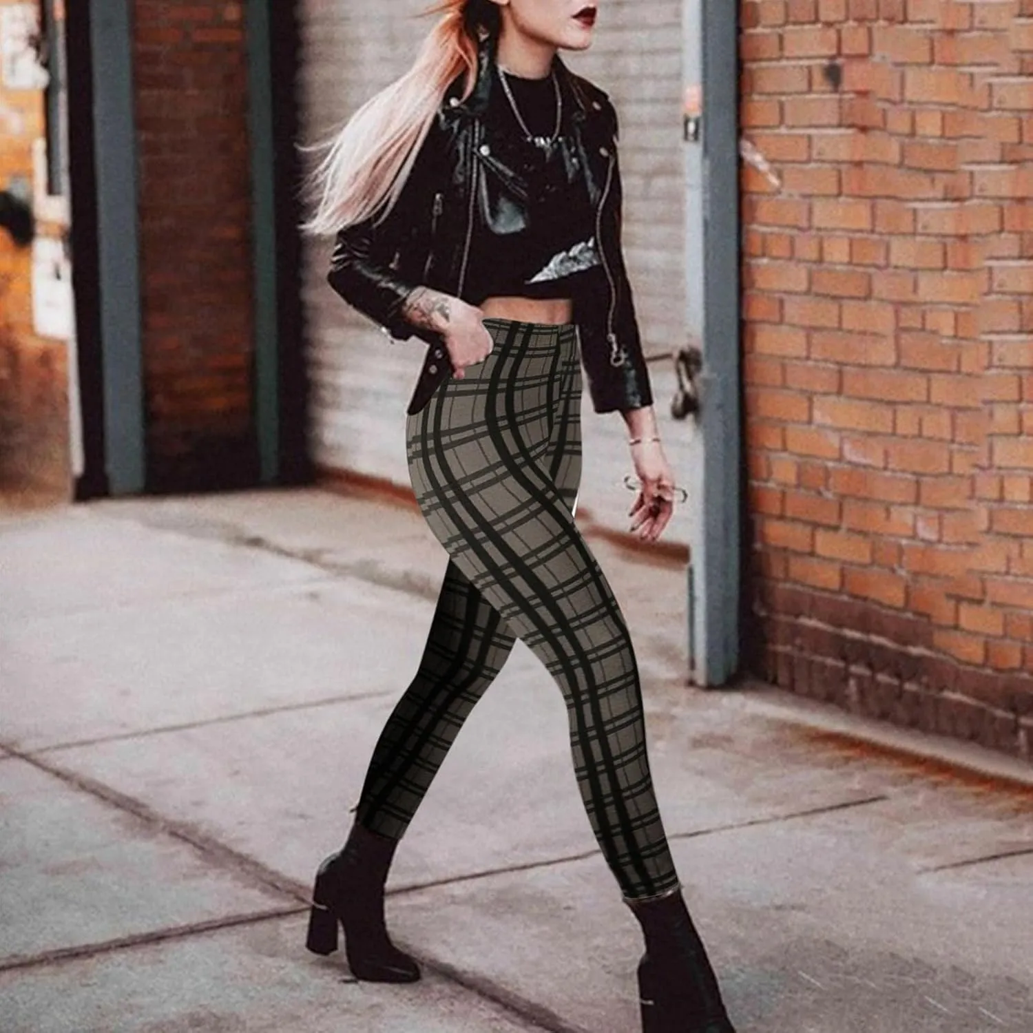 Casual Leggings for Women High Waist Printed Tummy Control Butt Lifting Pants Stretch Causal Athletic Patterned Fitted