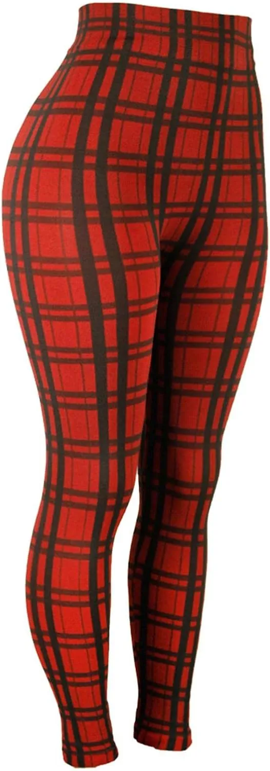 Casual Leggings for Women High Waist Printed Tummy Control Butt Lifting Pants Stretch Causal Athletic Patterned Fitted