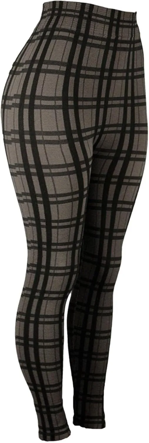 Casual Leggings for Women High Waist Printed Tummy Control Butt Lifting Pants Stretch Causal Athletic Patterned Fitted