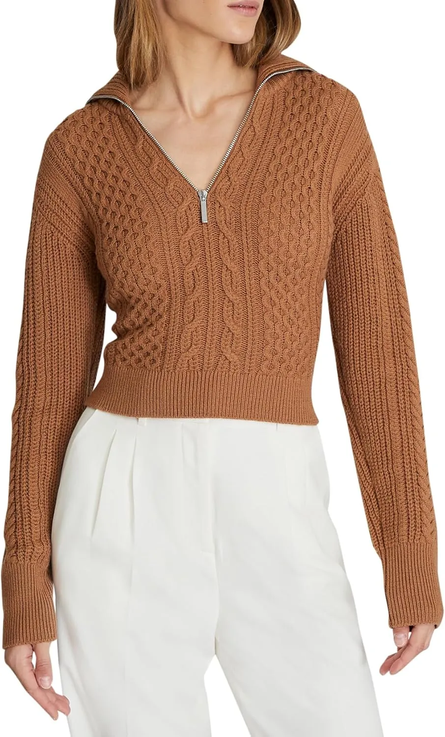 Club Monaco Women's Oversized V Neck Sweater