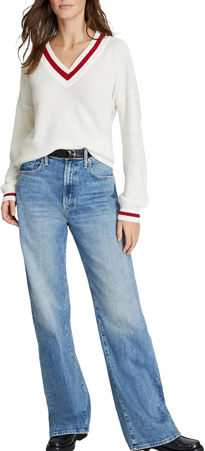 Club Monaco Women's Oversized V Neck Sweater