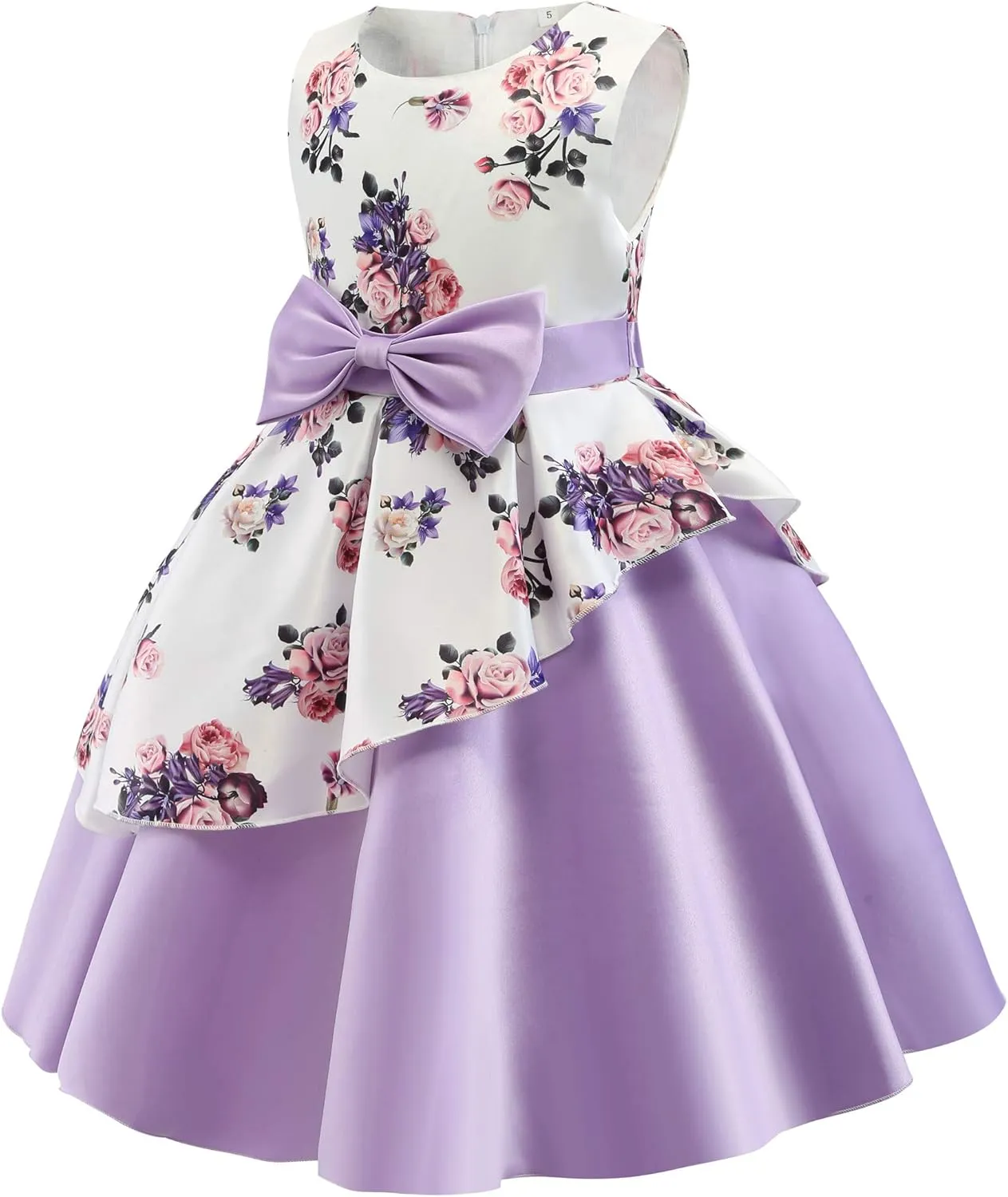 CMMCHAAH 2-9 Years Flower Girls Dresses Toddler Floral Print Dress