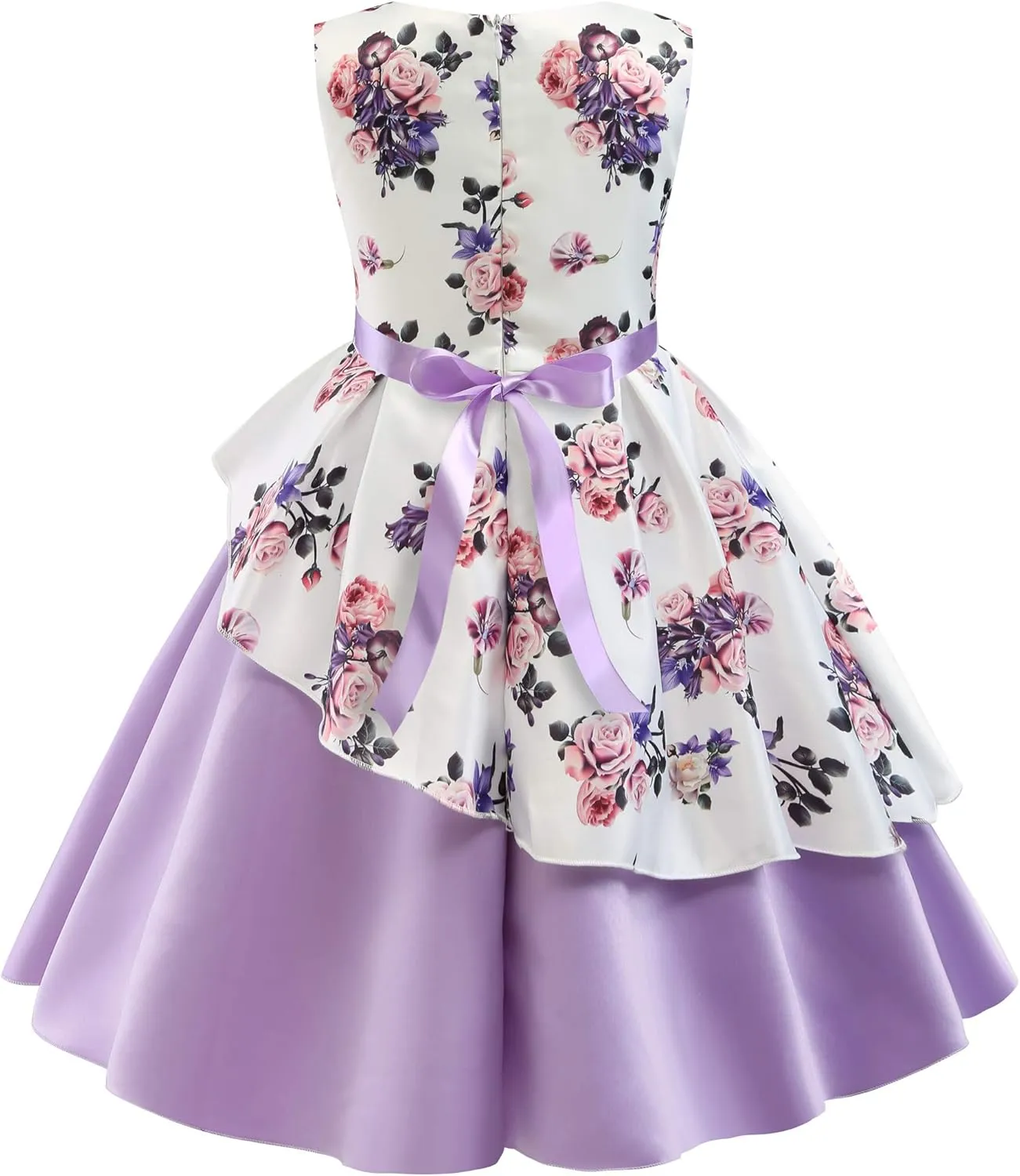 CMMCHAAH 2-9 Years Flower Girls Dresses Toddler Floral Print Dress