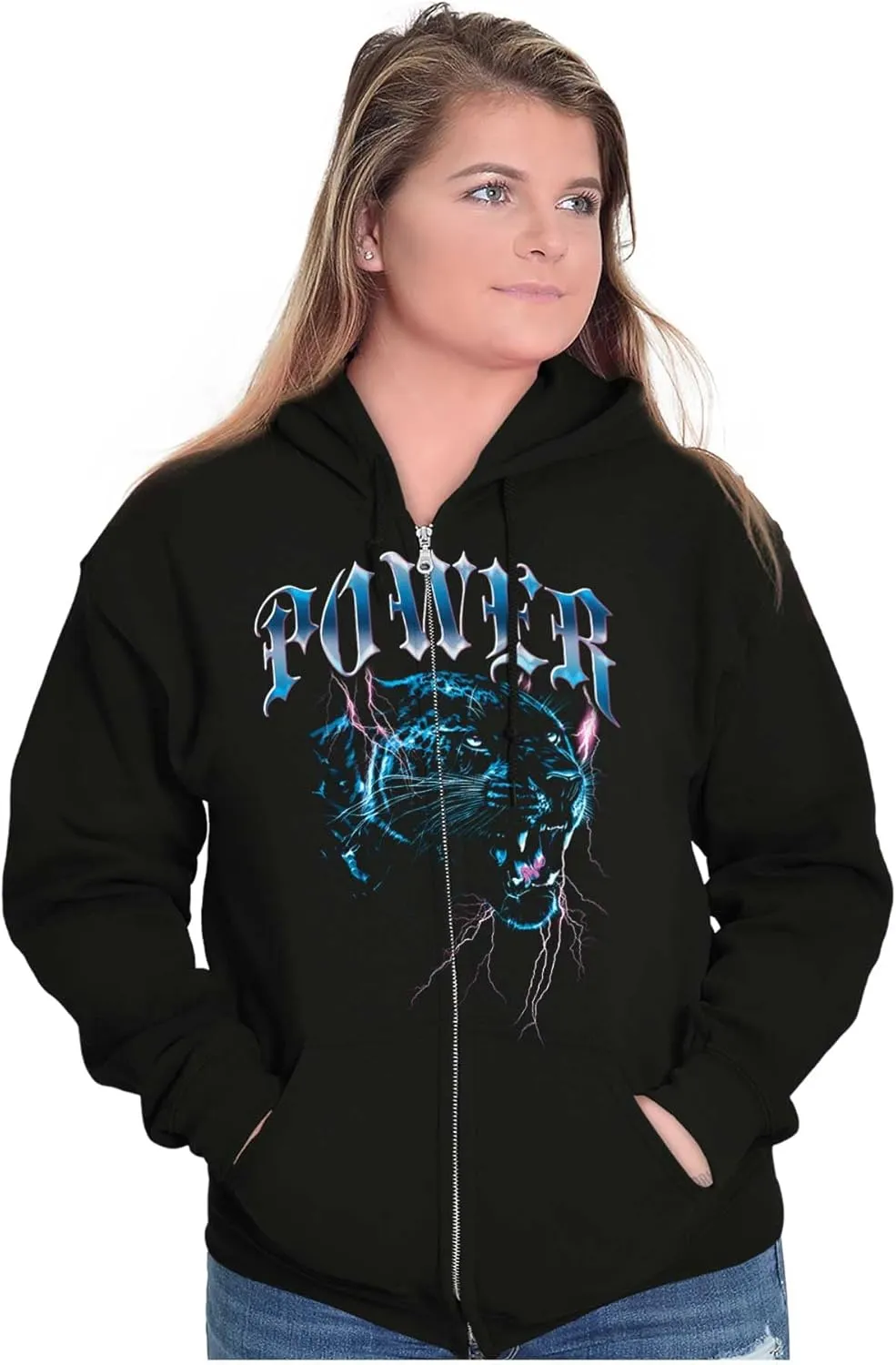 Cool Urban Streetwear Power Puma Zip Up Hoodie Mens Womens