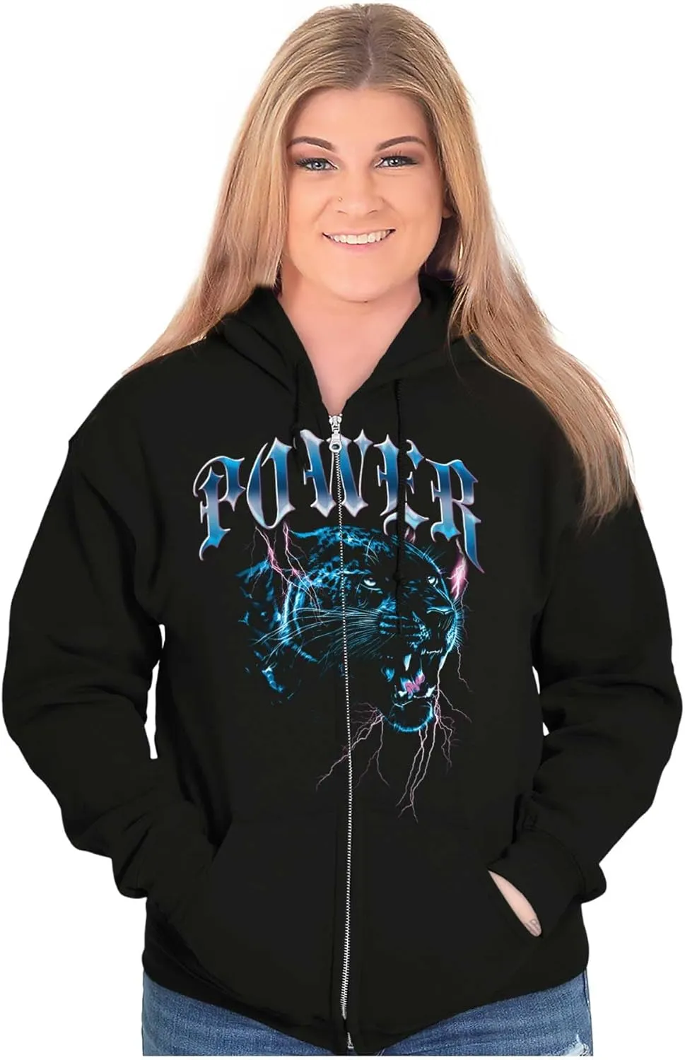 Cool Urban Streetwear Power Puma Zip Up Hoodie Mens Womens