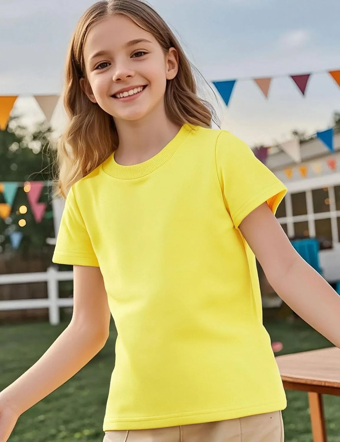 COSLAND Boys' 100% Cotton Heavyweight Short Sleeve Crewneck T Shirt