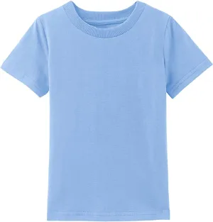 COSLAND Boys' 100% Cotton Heavyweight Short Sleeve Crewneck T Shirt