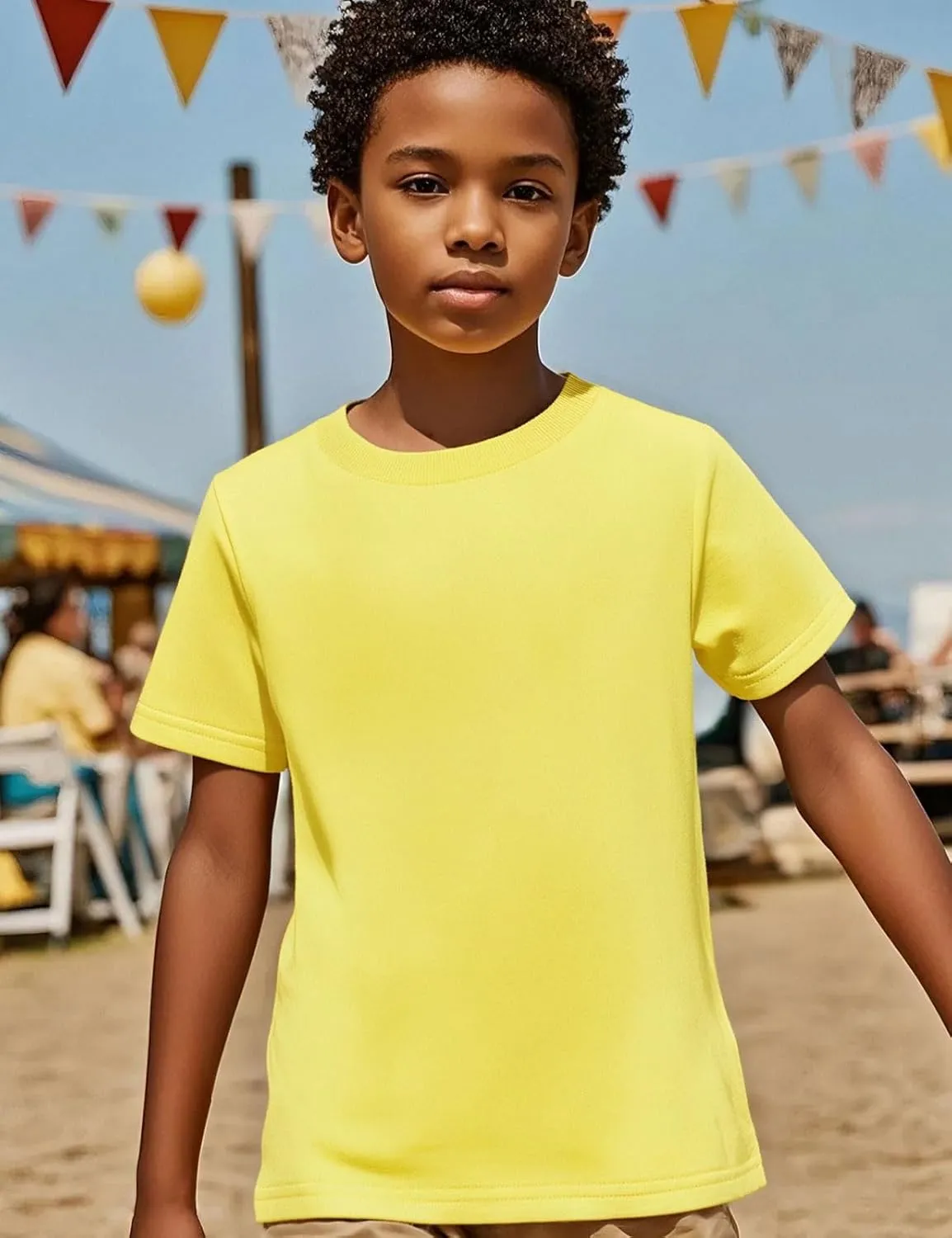COSLAND Boys' 100% Cotton Heavyweight Short Sleeve Crewneck T Shirt