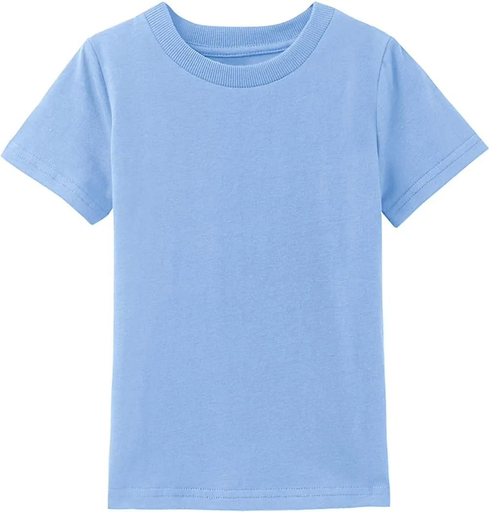 COSLAND Boys' 100% Cotton Heavyweight Short Sleeve Crewneck T Shirt