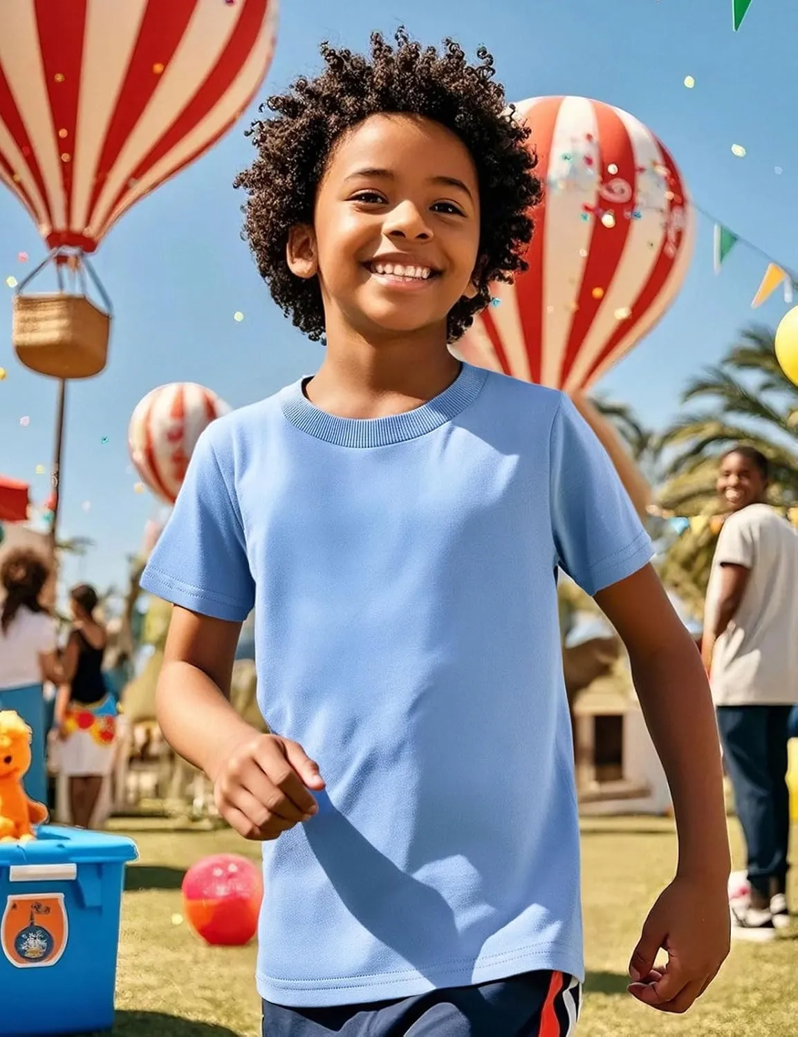 COSLAND Boys' 100% Cotton Heavyweight Short Sleeve Crewneck T Shirt