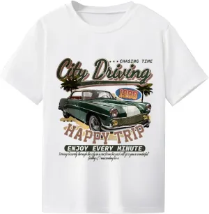 COZYEASE Boys' Graphic Tees Short Sleeve Crew Neck Casual Cool Shirts Summer T Shirts