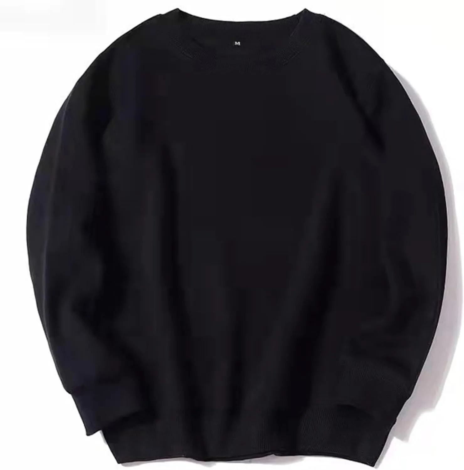 Crew Neck Sweatshirts Men Sports Solid Pullover Sweatshirt Long Sleeve Comfort Sweater Running Daily Sweatshirts