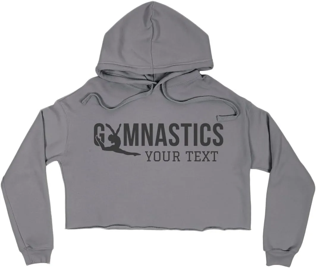 Custom Cropped Gymnastics Hoodie: Ladies Cropped Fleece Hoodie