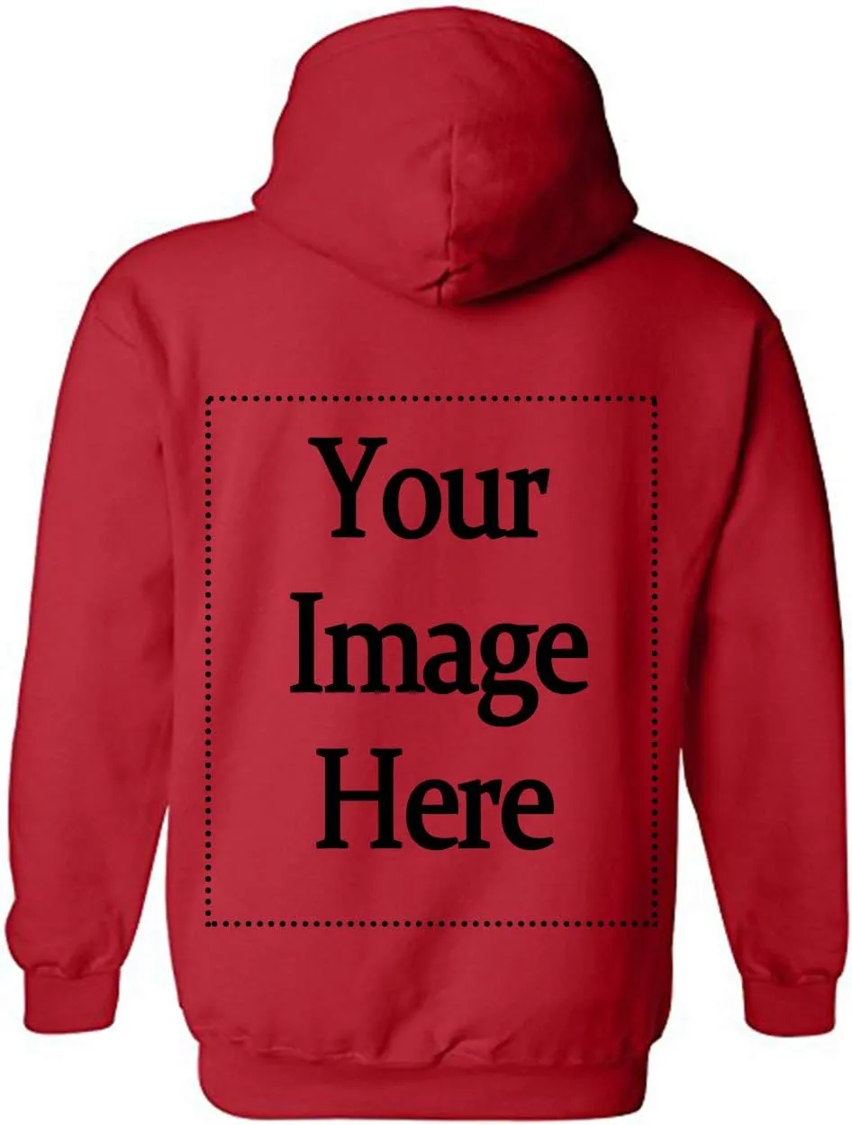 Custom Hoodie Sweatshirt Personalized Shirts-2 Side Design-Mens Hoodie