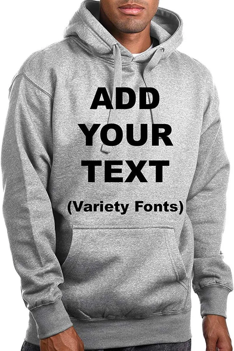 Custom Hoodie Sweatshirt Personalized Shirts-2 Side Design-Mens Hoodie