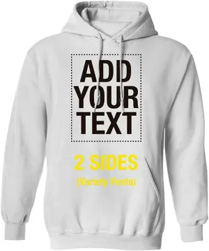 Custom Hoodie Sweatshirt Personalized Shirts-2 Side Design-Mens Hoodie