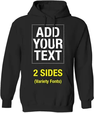 Custom Hoodie Sweatshirt Personalized Shirts-2 Side Design-Mens Hoodie