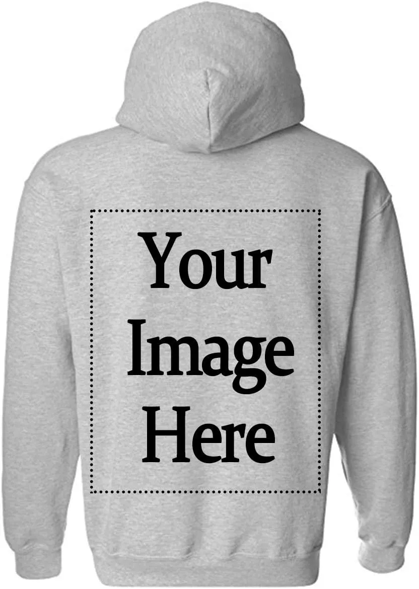 Custom Hoodie Sweatshirt Personalized Shirts-2 Side Design-Mens Hoodie