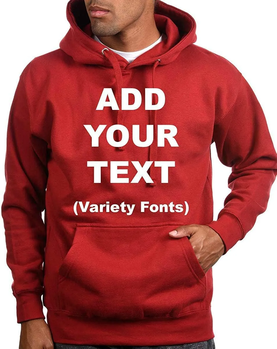 Custom Hoodie Sweatshirt Personalized Shirts-2 Side Design-Mens Hoodie