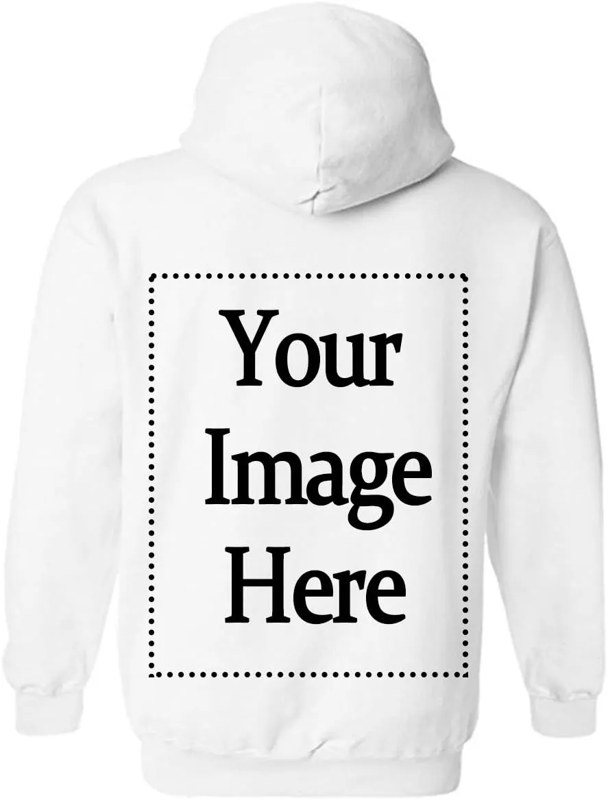Custom Hoodie Sweatshirt Personalized Shirts-2 Side Design-Mens Hoodie