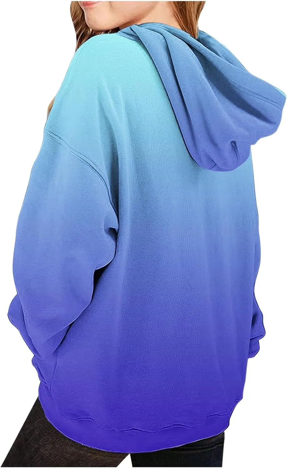 DDAPJ pyju Hoodies for Teen Girls Tie Dye Oversized Sweatshirt Long Sleeve Pocket Casual Pullover 2025 Spring Fashion Clothes