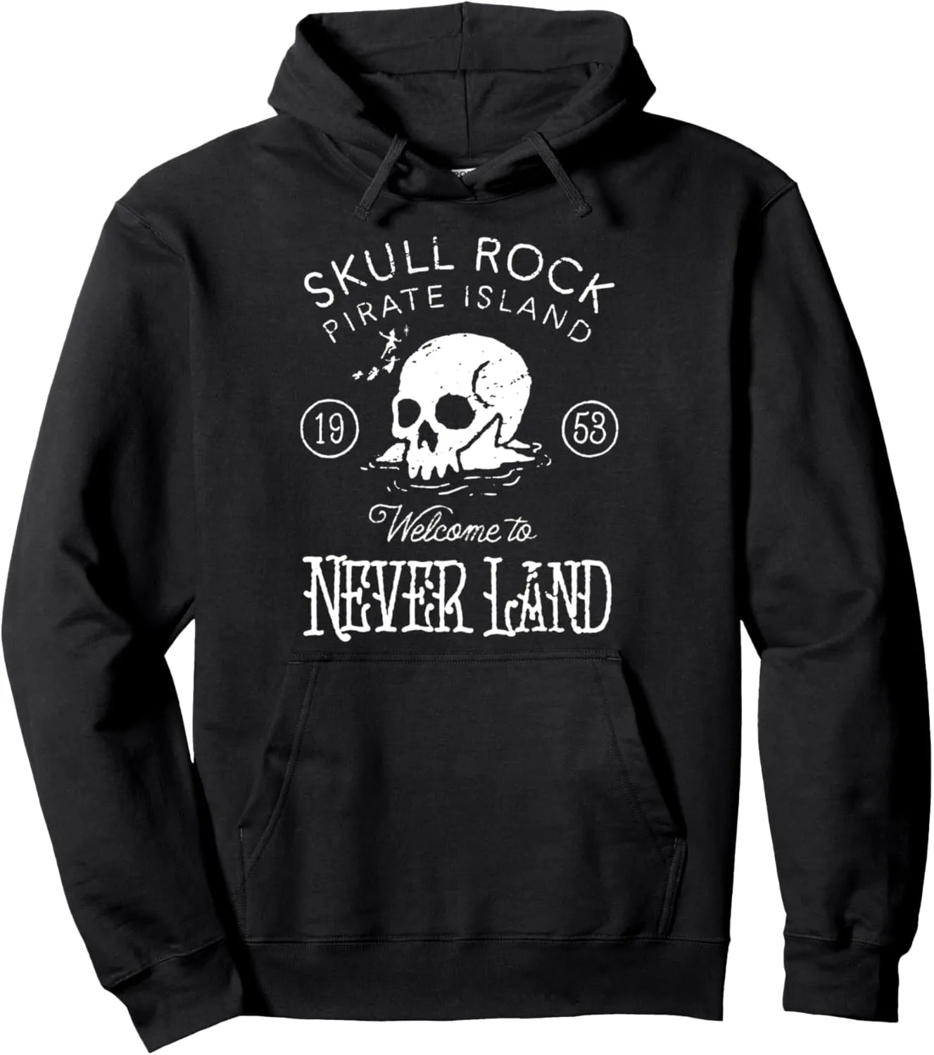 Disney Peter Pan Skull Rock Vintage Graphic Hoodie Pullover Hoodie